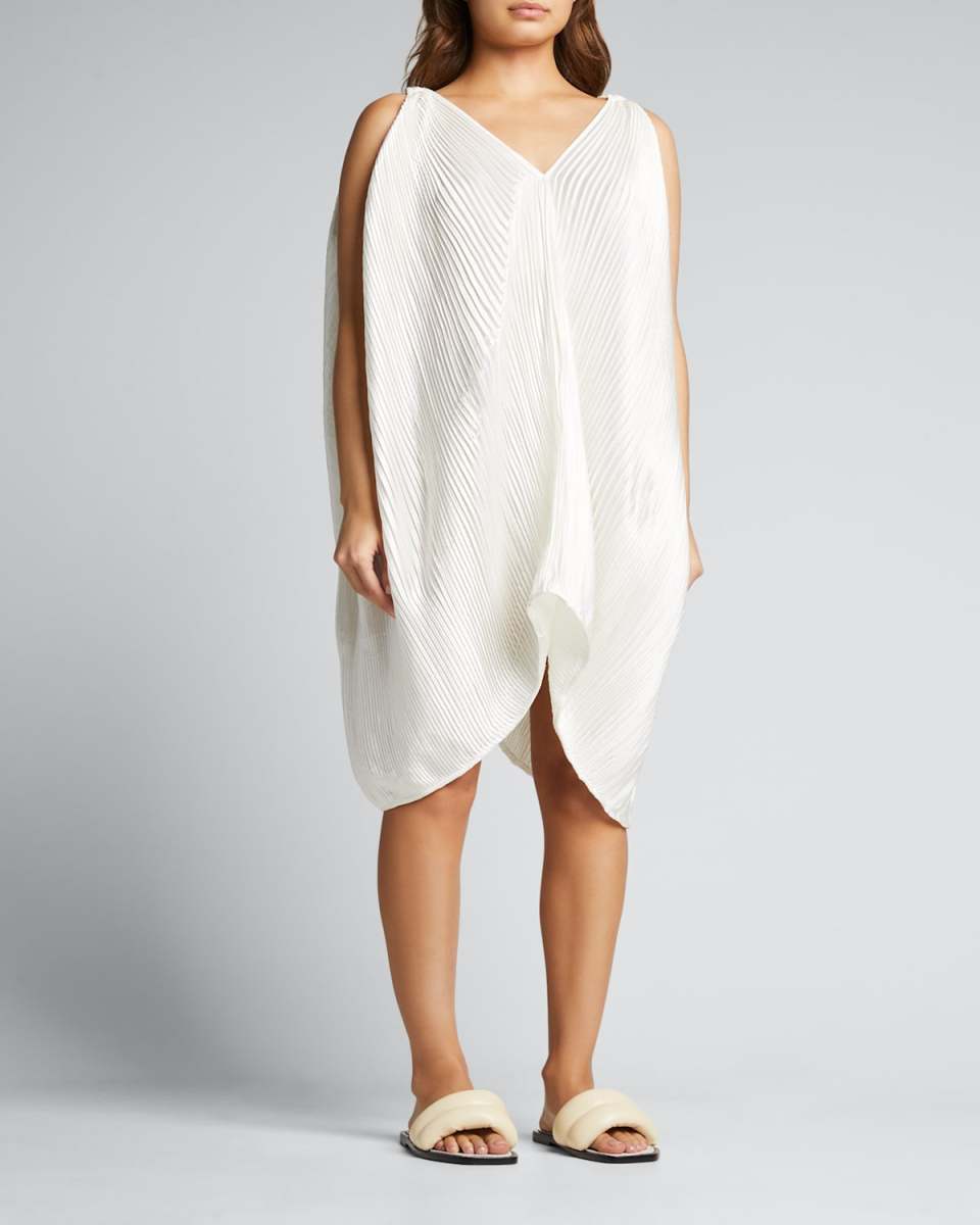 Plisse Kaftan Dress